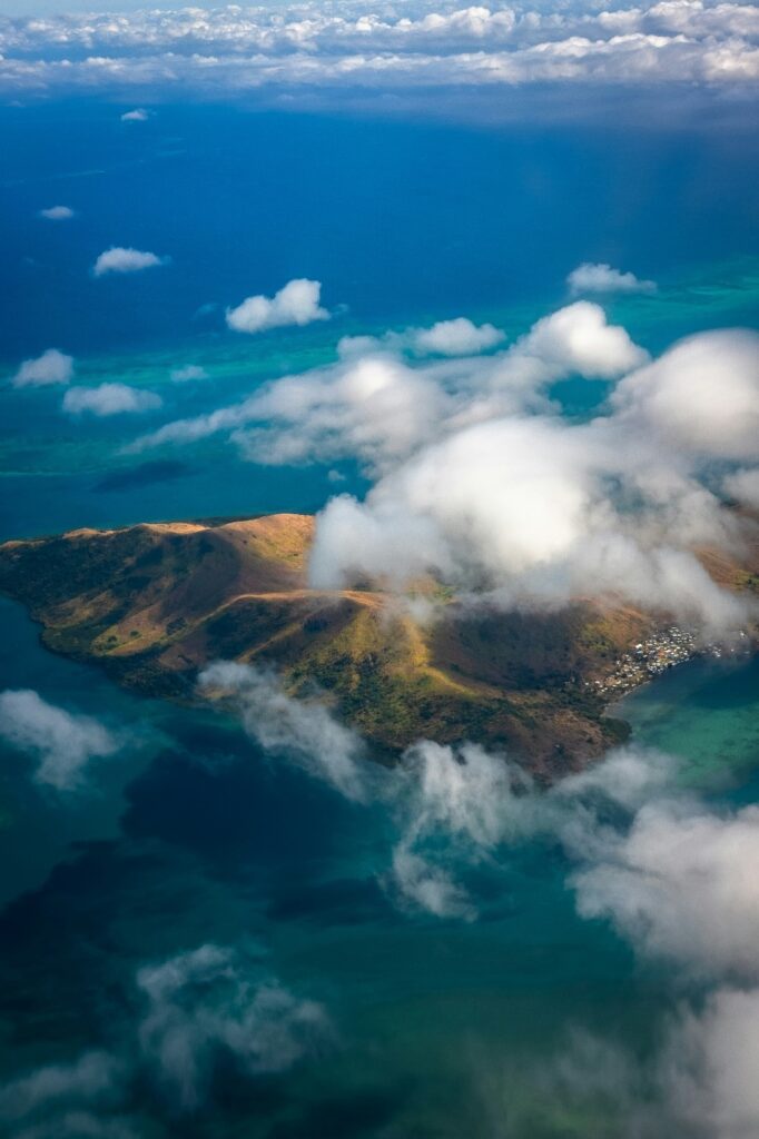 Birds eye view of Makogai Island, Fiji by Janis Rozenfelds 