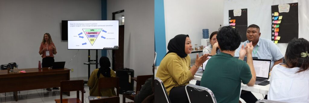 R training session and group discussion